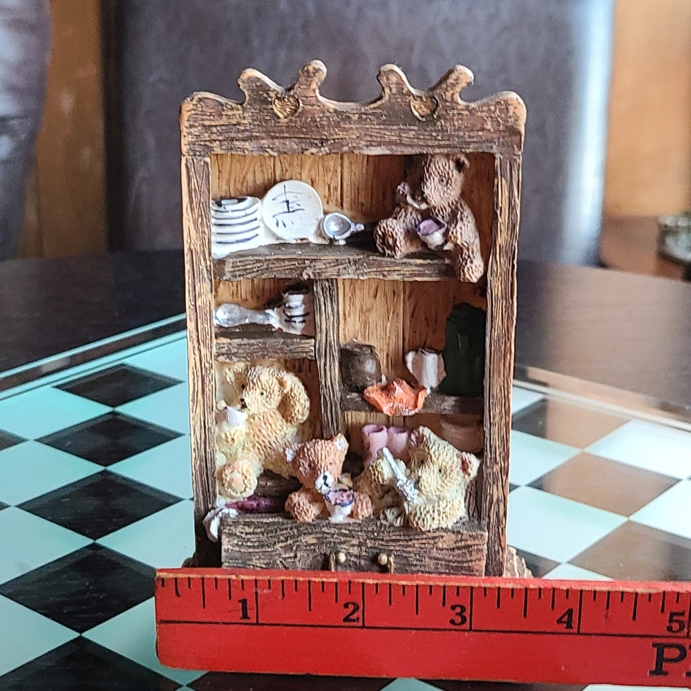 Doll House Furniture Cabinet Armoire Hard Plastic Teddy Bears D… - Picture 11 of 12